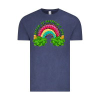 Vintage Denim happy st patricks day rainbow and shamrock Vintage Tee - RanaPortraitStore