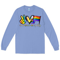 Colony Blue Peace love equality Long Sleeve Tee - NancyCooperArtShop