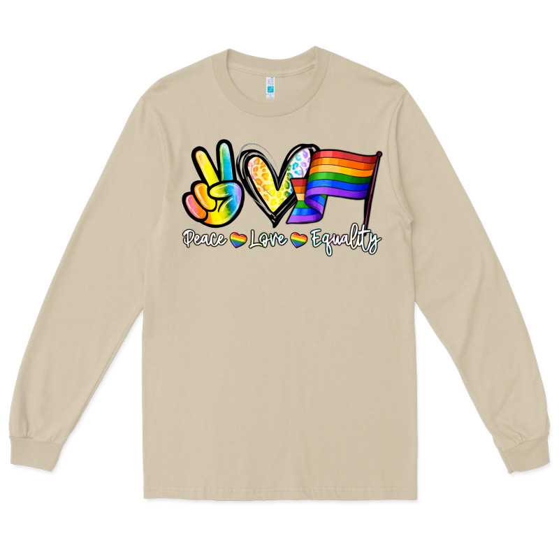 Peace Love Equality Long Sleeve Tee by NancyCooperArtShop | Teevron