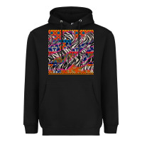 Black african ankara zebra seamless pattern Heavyweight Hoodie - BundleAndBundleShop