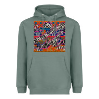Sage african ankara zebra seamless pattern Heavyweight Hoodie - BundleAndBundleShop