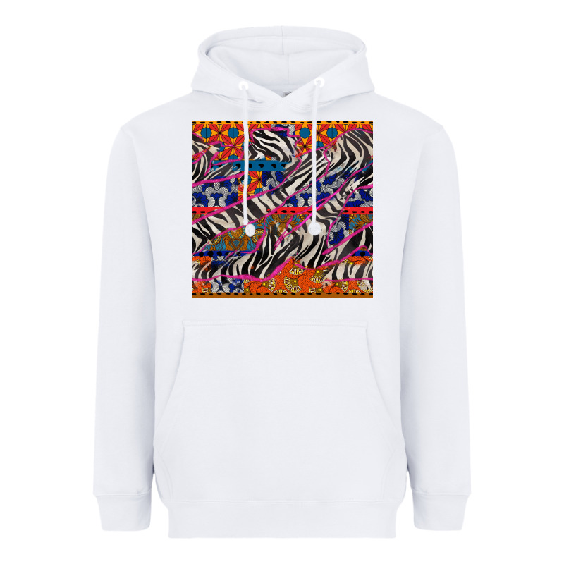 African Ankara Zebra Seamless Pattern Heavyweight Hoodie by BundleAndBundleShop | Teevron