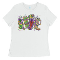 White mardi gras coffee Ladies Tee - MaliasSmallBusiness