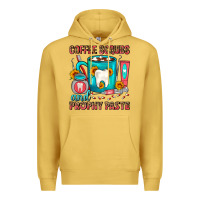 Antique Gold Coffee Scrubs And Prophy Paste Dentist Coffee Premium Hoodie - FaDigitalArtStudio