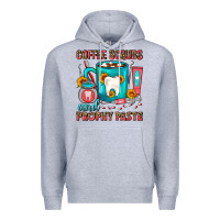 Heather Grey Coffee Scrubs And Prophy Paste Dentist Coffee Premium Hoodie - FaDigitalArtStudio
