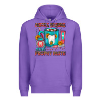 Purple Coffee Scrubs And Prophy Paste Dentist Coffee Premium Hoodie - FaDigitalArtStudio