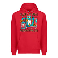 Red Coffee Scrubs And Prophy Paste Dentist Coffee Premium Hoodie - FaDigitalArtStudio