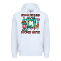 White Coffee Scrubs And Prophy Paste Dentist Coffee Premium Hoodie - FaDigitalArtStudio