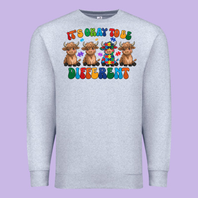 Its Okay To Be Different Premium Sweatshirt Designed By Cowhidedigitalart