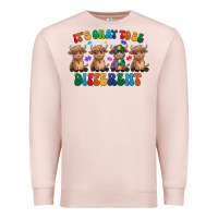 Pale Pink Its Okay To Be Different Premium Sweatshirt - CowhideDigitalArt