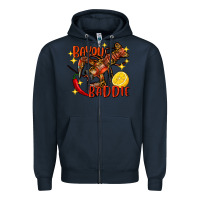 Navy Crawfish bayou baddie Zipper Hoodie - FaDigitalArtStudio