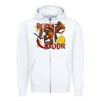 White Crawfish bayou baddie Zipper Hoodie - FaDigitalArtStudio