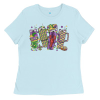 Baby Blue mardi gras coffee Ladies Tee - MaliasSmallBusiness