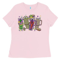 Bubblegum Pink mardi gras coffee Ladies Tee - MaliasSmallBusiness