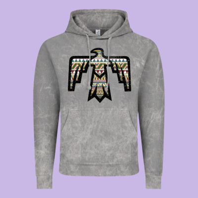 Western Green Aztec Thunderbird Vintage Hoodie Designed By Bettercallsaul