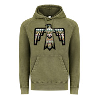 Vintage Olive Western Green Aztec Thunderbird Vintage Hoodie - Bettercallsaul