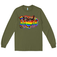 Army Green Proud Mom leopard Long Sleeve Tee - NancyCooperArtShop