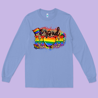 Proud Mom Leopard Long Sleeve Tee Designed By Nancycooperartshop