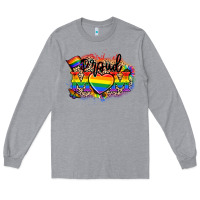 Heather Grey Proud Mom leopard Long Sleeve Tee - NancyCooperArtShop