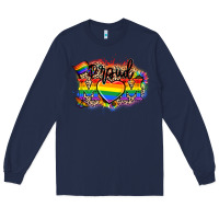 Navy Proud Mom leopard Long Sleeve Tee - NancyCooperArtShop