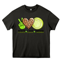 Asphalt peace love tennis Heavy Core Tee - AdoDesignShop