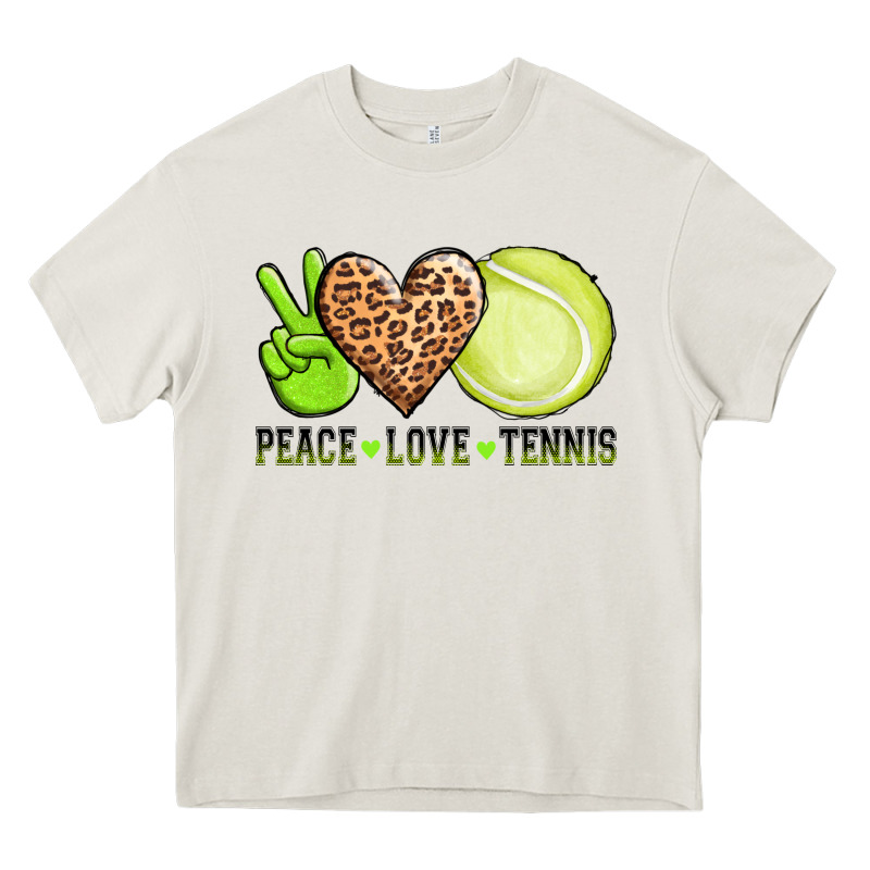 Peace Love Tennis Heavy Core Tee by AdoDesignShop | Teevron