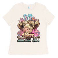 Bone Easter Day Cow Ladies Tee - NancyCooperArtShop