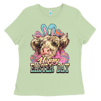 Matcha Easter Day Cow Ladies Tee - NancyCooperArtShop