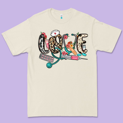 Love Nurse Premium Tee Designed By Nancycooperartshop