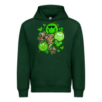 Forest Green st patrick's day green smile Urban Hoodie - Artiststas