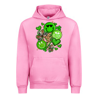 Fuchsia Pink st patrick's day green smile Urban Hoodie - Artiststas