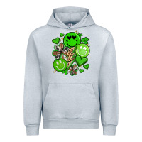 Heather Grey st patrick's day green smile Urban Hoodie - Artiststas