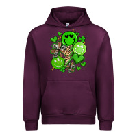 Mauve Wine st patrick's day green smile Urban Hoodie - Artiststas
