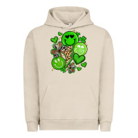 Pigment French Oak st patrick's day green smile Urban Hoodie - Artiststas
