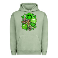 Pigment Oil Green st patrick's day green smile Urban Hoodie - Artiststas