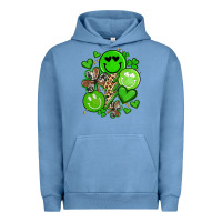 Pigment Pebble Blue st patrick's day green smile Urban Hoodie - Artiststas
