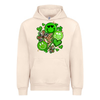 St Patrick's Day Green Smile Urban Hoodie | Teevron