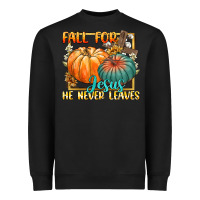 Black fall for jesus he never fails Heavyweight Sweatshirt - CowGirlArtShop