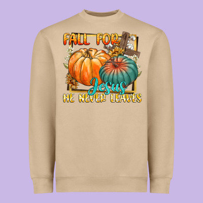 Fall For Jesus He Never Fails Heavyweight Sweatshirt Designed By Cowgirlartshop