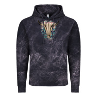 Cloud Black Western Aztec Bull Skull Vintage Hoodie - Bettercallsaul