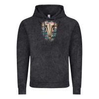 Vintage Black Western Aztec Bull Skull Vintage Hoodie - Bettercallsaul