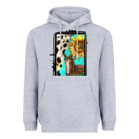 Heather Grey farm life alphabet lowercase letters l Heavyweight Hoodie - BundleAndBundleShop