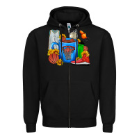 Black Basketball Coffee cup Zipper Hoodie - FaDigitalArtStudio