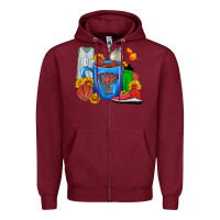 Basketball Coffee Cup Zipper Hoodie | Teevron