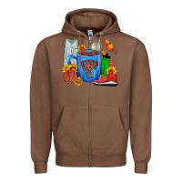 Chestnut Basketball Coffee cup Zipper Hoodie - FaDigitalArtStudio