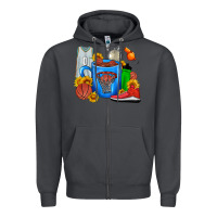 Smoke Basketball Coffee cup Zipper Hoodie - FaDigitalArtStudio