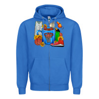 True Royal Basketball Coffee cup Zipper Hoodie - FaDigitalArtStudio