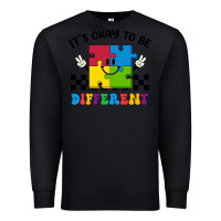 Black It's Okay To Be Different Premium Sweatshirt - CowhideDigitalArt