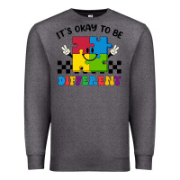 Charcoal Heather It's Okay To Be Different Premium Sweatshirt - CowhideDigitalArt
