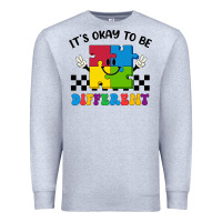 Heather Grey It's Okay To Be Different Premium Sweatshirt - CowhideDigitalArt